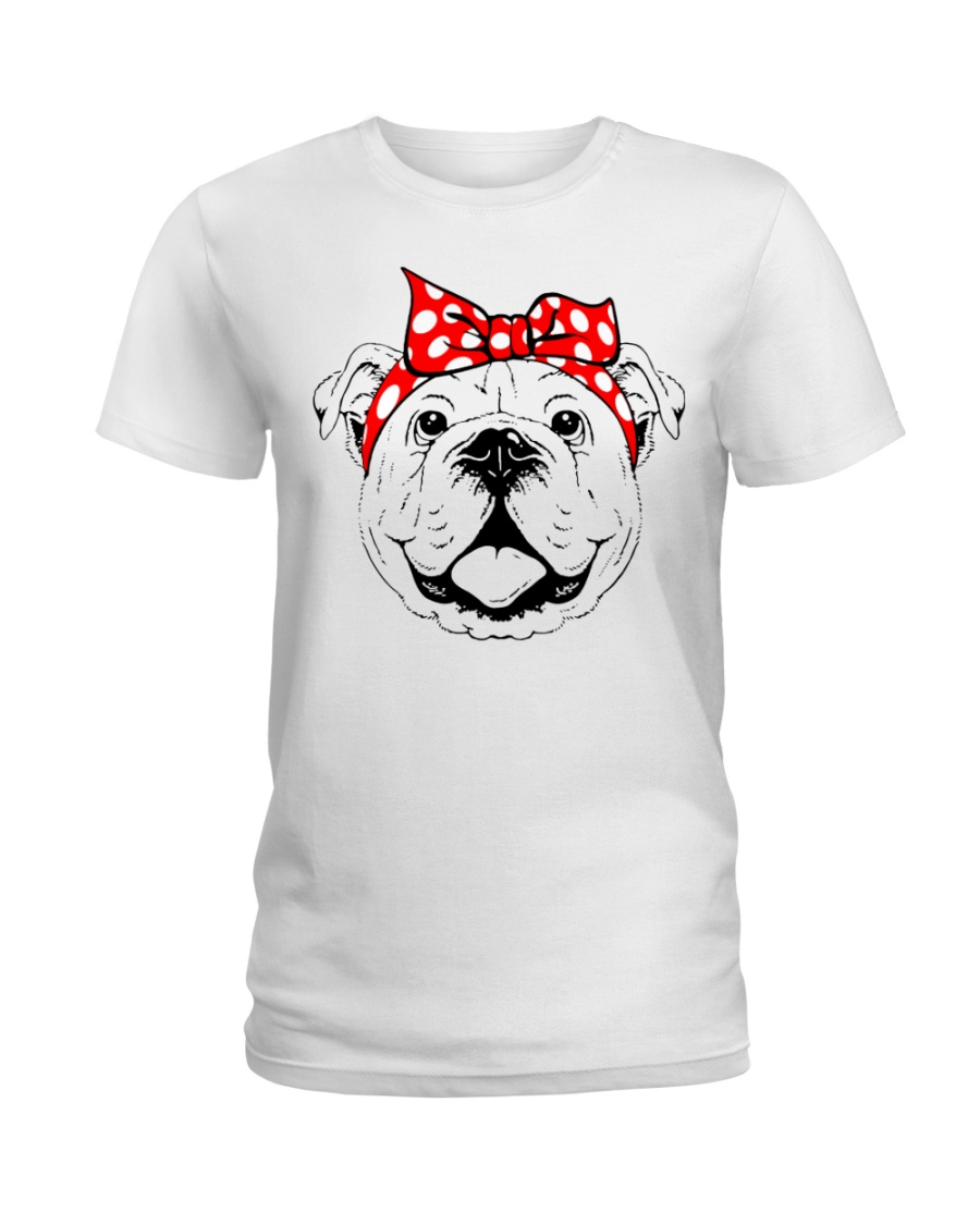 Strong Bulldog woman Ladies T-Shirt