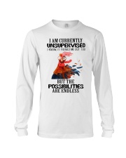 Chicken I am currently unsupervised I know it frea Long Sleeve Tee thumbnail