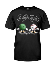 Bowling or softball she loves me more Premium Fit Mens Tee thumbnail