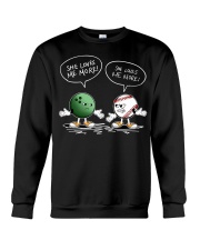 Bowling or softball she loves me more Crewneck Sweatshirt thumbnail