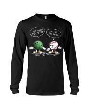 Bowling or softball she loves me more Long Sleeve Tee thumbnail