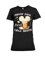 Mouse ears and cold beers Premium Fit Ladies Tee thumbnail