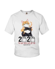 Cat 2020 The Year When Shit Got Real Youth T-Shirt thumbnail