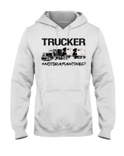 Trucker 2020 not quarantined Hooded Sweatshirt thumbnail