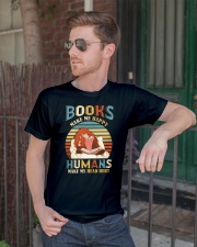 Books make me happy humans make my head hurt Premium Fit Mens Tee lifestyle-mens-crewneck-front-2