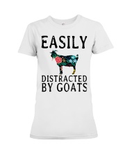 Cow easily distracted by goats Premium Fit Ladies Tee thumbnail