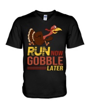 Run now gobble later V-Neck T-Shirt thumbnail