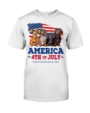 Dachshund america 4th of july independence day Premium Fit Mens Tee thumbnail