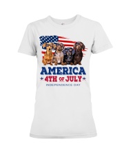 Dachshund america 4th of july independence day Premium Fit Ladies Tee thumbnail
