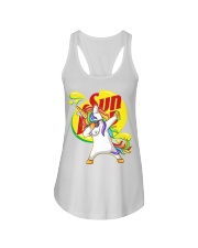 Unicorn dab Ladies Flowy Tank thumbnail
