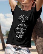 Blessed by god spoiled by my husband Classic T-Shirt lifestyle-mens-crewneck-front-9