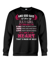 And God said let there be July girl who has ears Crewneck Sweatshirt thumbnail
