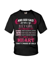And God said let there be July girl who has ears Youth T-Shirt thumbnail