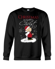 Christmas begins with Christ Crewneck Sweatshirt thumbnail