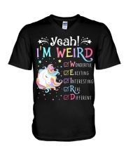 Unicorn yeah im weird V-Neck T-Shirt thumbnail