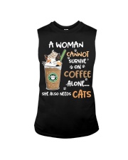 A woman cannot survive on coffee alone she also ne Sleeveless Tee thumbnail