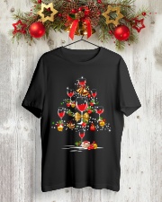 Christmas tree wine glass Classic T-Shirt lifestyle-holiday-crewneck-front-2