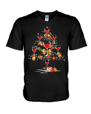 Christmas tree wine glass V-Neck T-Shirt thumbnail