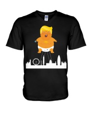 HOT Baby trump crying ballon london V-Neck T-Shirt thumbnail