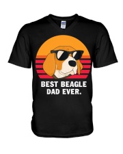 Best beagle dad ever vintage V-Neck T-Shirt thumbnail