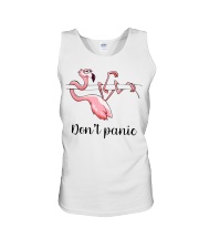 Flamingo don't panic Unisex Tank thumbnail