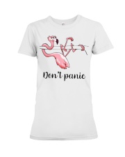 Flamingo don't panic Premium Fit Ladies Tee thumbnail