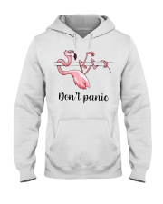Flamingo don't panic Hooded Sweatshirt thumbnail