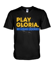 Play gloria st louis hockey V-Neck T-Shirt thumbnail