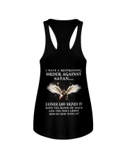 I have a restraining order against satan Father Ladies Flowy Tank thumbnail