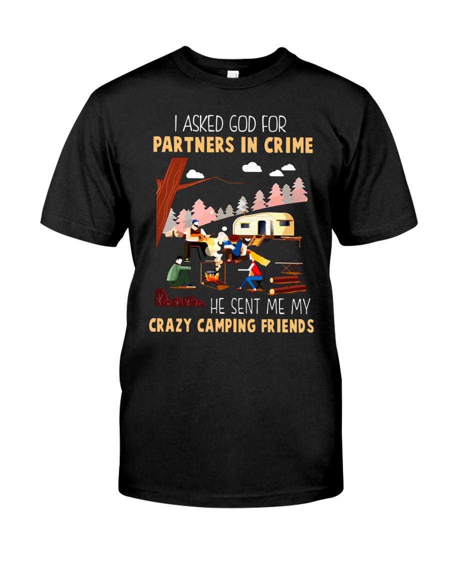 I asked god for a partner in crime he sent me my c Premium Fit Mens Tee
