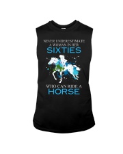 Never underestimate a woman in her sixties Sleeveless Tee thumbnail