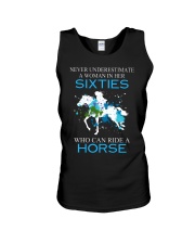 Never underestimate a woman in her sixties Unisex Tank thumbnail