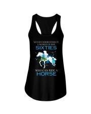 Never underestimate a woman in her sixties Ladies Flowy Tank thumbnail