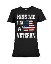 Irish kiss me i'm a veteran Premium Fit Ladies Tee thumbnail