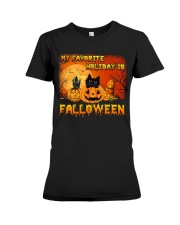 My favorite holiday is falloween Premium Fit Ladies Tee thumbnail