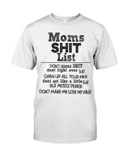 Moms shit list don't break shit don't fight Premium Fit Mens Tee thumbnail