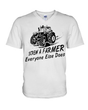 Screw a farmer everyone else does V-Neck T-Shirt thumbnail