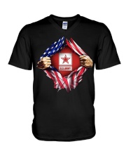 Us army inside me american flag V-Neck T-Shirt thumbnail