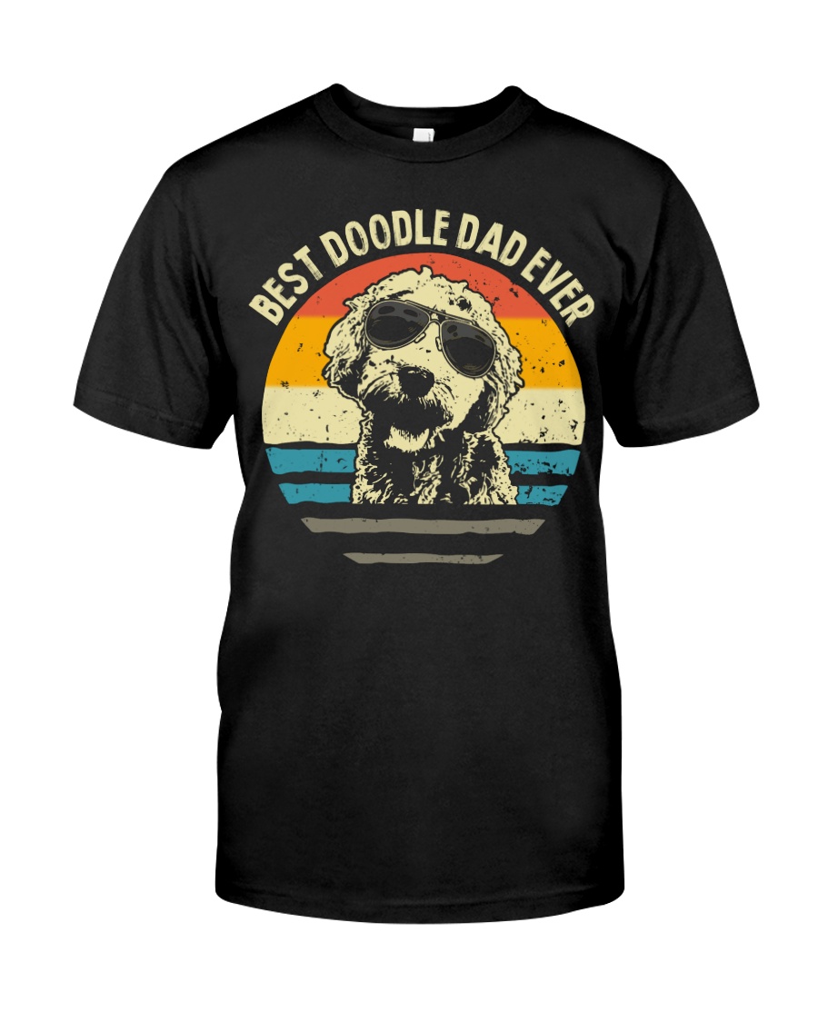 Best doodle dad ever vintage Premium Fit Mens Tee