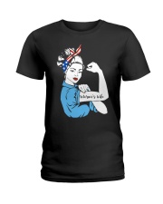 Veteran's wife strong women Ladies T-Shirt front