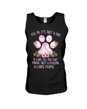 Tell me It's just a dog and I will tell you floral Unisex Tank thumbnail