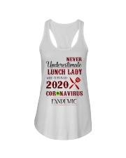 Never underestimate lunch lady who survived 2020 Ladies Flowy Tank thumbnail