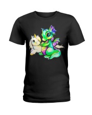 Baby Unicorn and Baby Dragon Ladies T-Shirt thumbnail