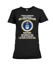 2 percent of Americans have worn an air force Premium Fit Ladies Tee thumbnail