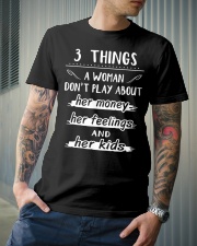 3 things a woman don't play about her money Classic T-Shirt lifestyle-mens-crewneck-front-6