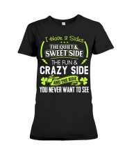 I have 3 slides the quiet and sweet side Premium Fit Ladies Tee thumbnail