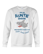 I'm an auntie shark who happens to cuss a lot Crewneck Sweatshirt thumbnail