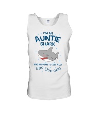 I'm an auntie shark who happens to cuss a lot Unisex Tank thumbnail