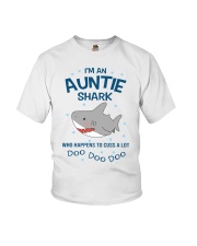 I'm an auntie shark who happens to cuss a lot Youth T-Shirt thumbnail