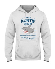I'm an auntie shark who happens to cuss a lot Hooded Sweatshirt thumbnail